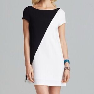 Alice + Olivia Black and White Mini Dress